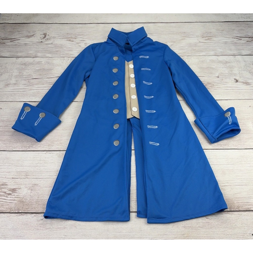 Blue Paul Revere Colonial Coat Youth Halloween Costume See Measurements